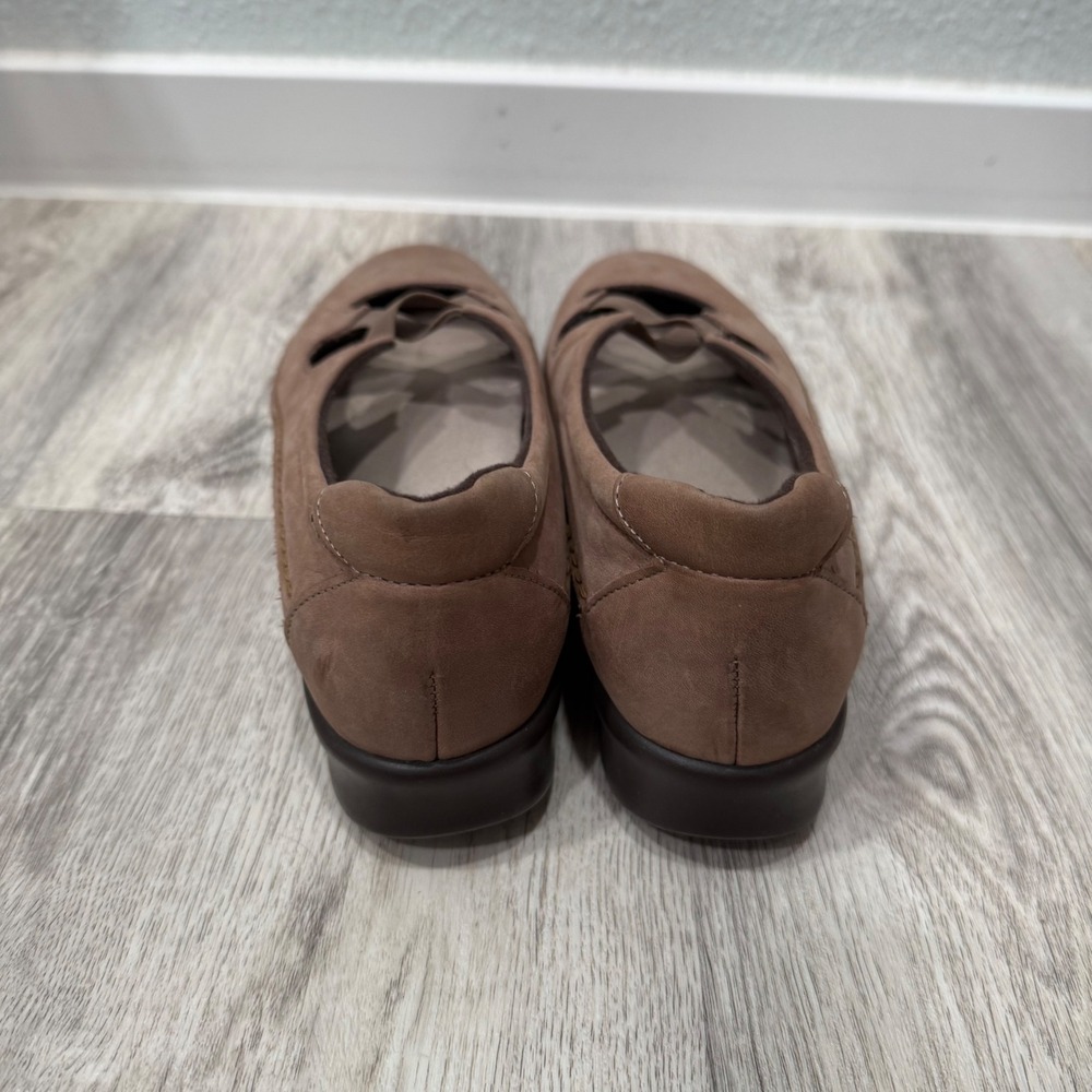 SAS Tripad Comfort Mary Jane Flats Brown Nubuck Leather 8.5 N Made in USA - Picture 4 of 8